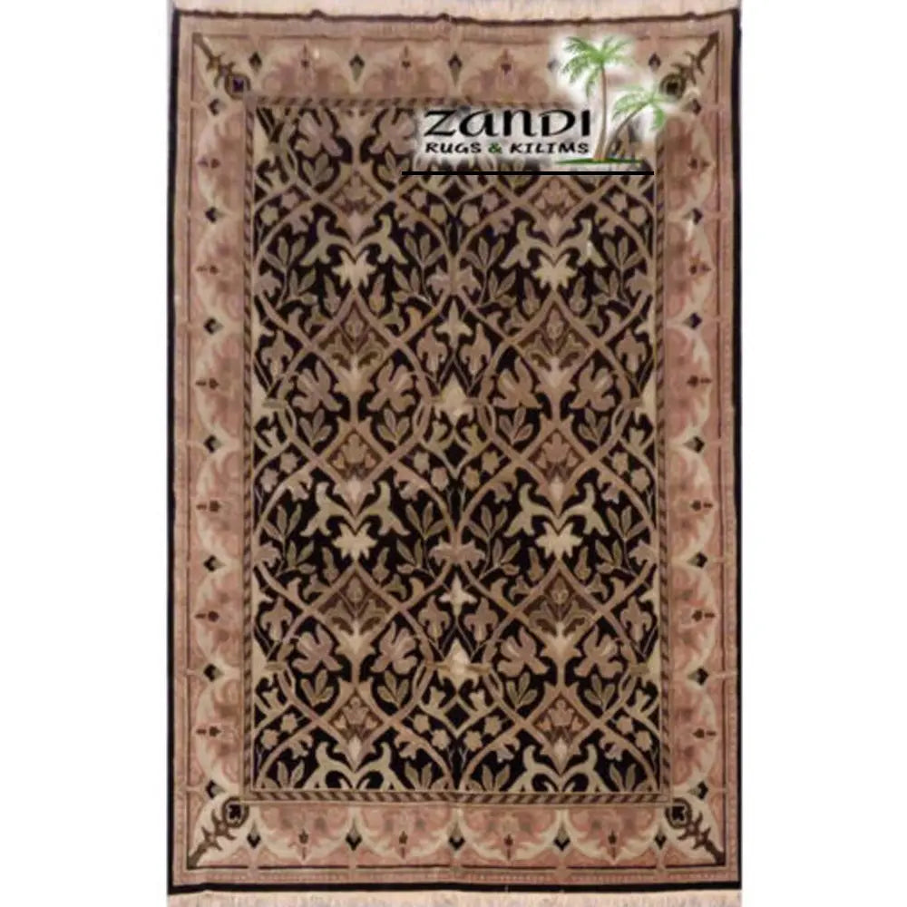 One Of The Kind Indian Hand-Knotted Rug 8'9"X11'8" zandirugs